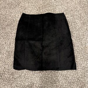 Danier Black genuine suede leather Mini Skirt
